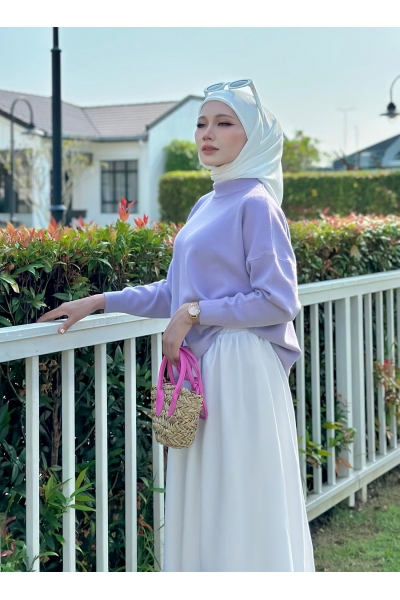 Oversized Sweatshirt in Purple Yam